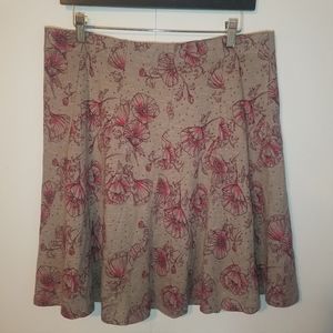 Toad&Co Floral A-line Silhouette Skirt